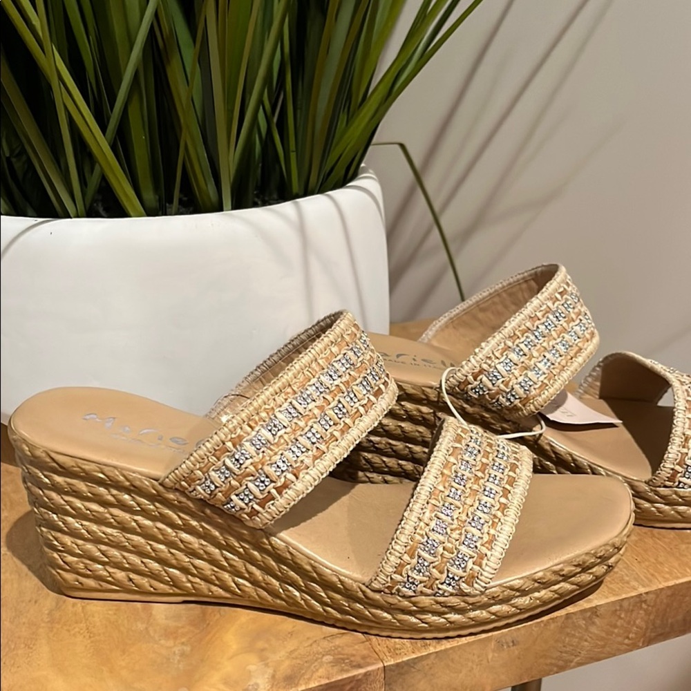 NEW Italian Woven Wedge Sandals